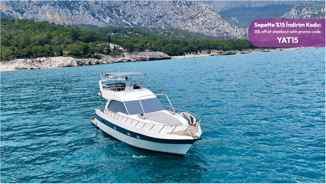 Luxury Private Yacht Full Day in Antalya: Waterfall, Island and Unlimited Drinks | Harem Jr