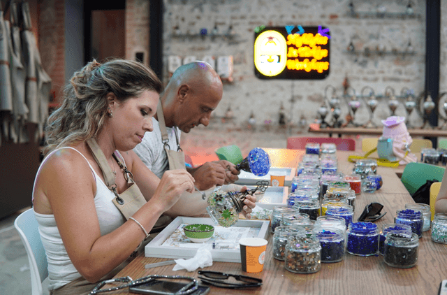 Mosaic Candle Holder Workshop in Istanbul