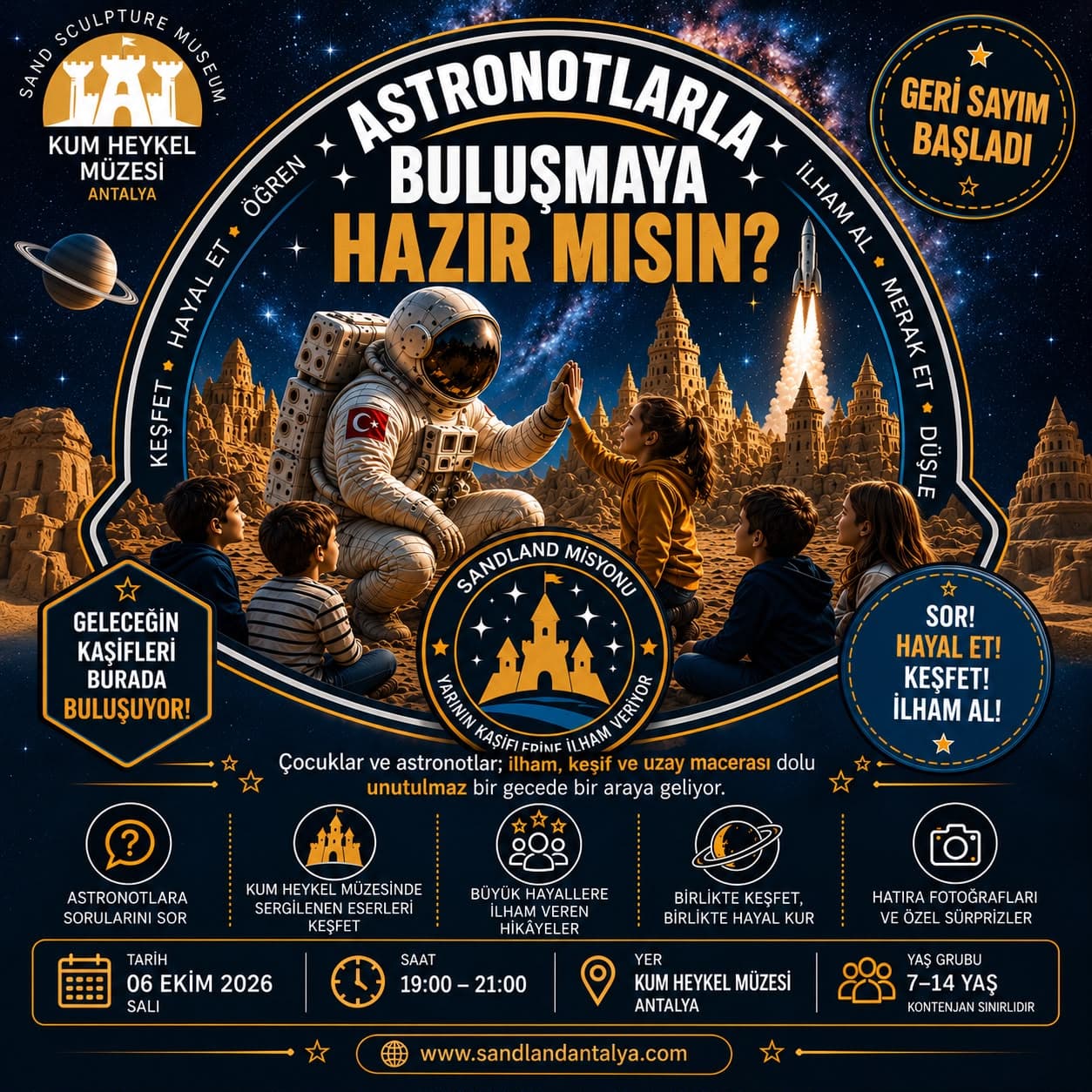 Antalya Uzay Buluşması - Sandland Kum Heykel Müzesi